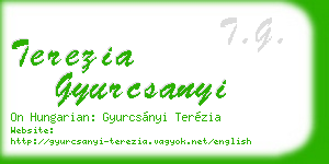 terezia gyurcsanyi business card